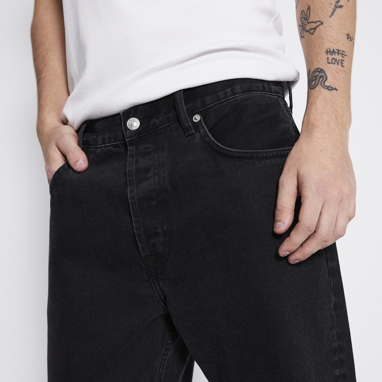 Relaxed straight jeans "Seattle" Black Used